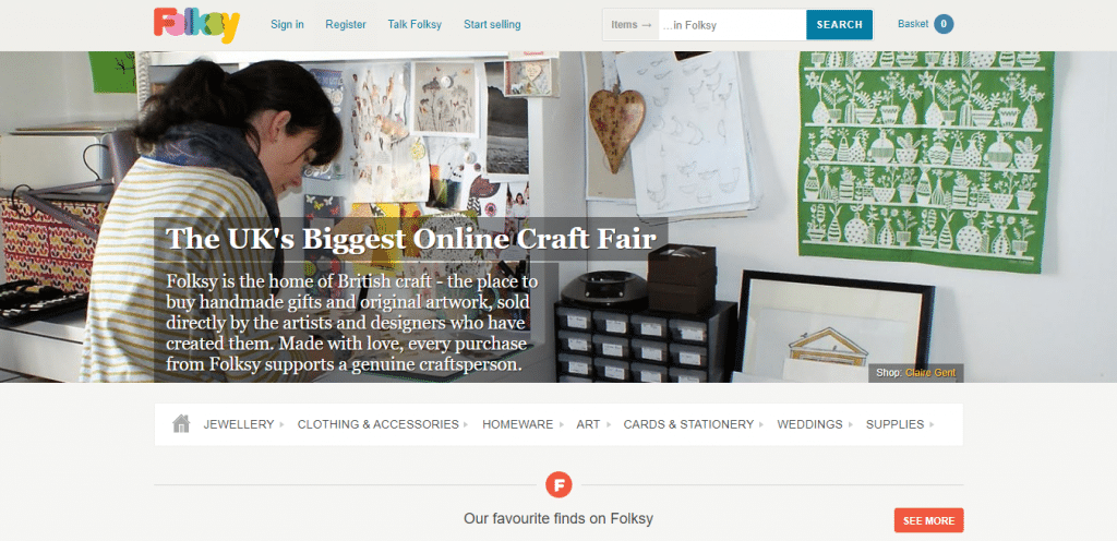 Folksy; online craft marketplace